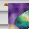 Bichon Frise King of Mardi Gras House Flag Large Porch Sleeve Pole Decorative Outside Yard Banner Artwork Wall Hanging, Polyester, House Size