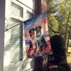 Greater Swiss Mountain Dog Two Hearts House Flag Large Porch Sleeve Pole Decorative Outside Yard Banner Artwork Wall Hanging, Polyester, House Size