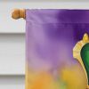 Maltipoo King of Mardi Gras House Flag Large Porch Sleeve Pole Decorative Outside Yard Banner Artwork Wall Hanging, Polyester, House Size, Multicolor