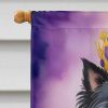 Affenpinscher King of Mardi Gras House Flag Large Porch Sleeve Pole Decorative Outside Yard Banner Artwork Wall Hanging, Polyester, House Size