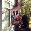 Doberman Pinscher Two Hearts House Flag Large Porch Sleeve Pole Decorative Outside Yard Banner Artwork Wall Hanging, Polyester, House Size, Multicolor