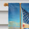 All American Bullmastiff House Flag Large Porch Sleeve Pole Decorative Outside Yard Banner Artwork Wall Hanging, Polyester, House Size, Multicolor