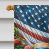 All American Welsh Springer Spaniel House Flag Large Porch Sleeve Pole Decorative Outside Yard Banner Artwork Wall Hanging, Polyester, House Size