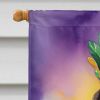 Boykin Spaniel King of Mardi Gras House Flag Large Porch Sleeve Pole Decorative Outside Yard Banner Artwork Wall Hanging, Polyester, House Size