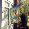 Australian Cattle Dog Easter Egg Hunt House Flag Large Porch Sleeve Pole Decorative Outside Yard Banner Artwork Wall Hanging, Polyester, House Size