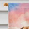 Mastiff Two Hearts House Flag Large Porch Sleeve Pole Decorative Outside Yard Banner Artwork Wall Hanging, Polyester, House Size, Multicolor