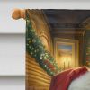 English Springer Spaniel and Santa Claus House Flag Large Porch Sleeve Pole Decorative Outside Yard Banner Artwork Wall Hanging, Polyester, House Size