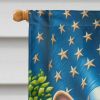 All American French Bulldog House Flag Large Porch Sleeve Pole Decorative Outside Yard Banner Artwork Wall Hanging, Polyester, House Size, Multicolor