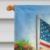 All American Border Terrier House Flag Large Porch Sleeve Pole Decorative Outside Yard Banner Artwork Wall Hanging, Polyester, House Size, Multicolor