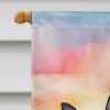 Boston Terrier Two Hearts House Flag Large Porch Sleeve Pole Decorative Outside Yard Banner Artwork Wall Hanging, Polyester, House Size, Multicolor