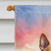 Basenji Two Hearts House Flag Large Porch Sleeve Pole Decorative Outside Yard Banner Artwork Wall Hanging, Polyester, House Size, Multicolor