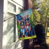 All American Bernese Mountain Dog House Flag Large Porch Sleeve Pole Decorative Outside Yard Banner Artwork Wall Hanging, Polyester, House Size
