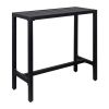 40in Iron With Adjustment Knob Patio Bar Table Black