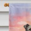 Irish Wolfhound Two Hearts House Flag Large Porch Sleeve Pole Decorative Outside Yard Banner Artwork Wall Hanging, Polyester, House Size, Multicolor