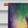 Shih Tzu King of Mardi Gras House Flag Large Porch Sleeve Pole Decorative Outside Yard Banner Artwork Wall Hanging, Polyester, House Size, Multicolor