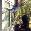 Boxer Easter Egg Hunt House Flag Large Porch Sleeve Pole Decorative Outside Yard Banner Artwork Wall Hanging, Polyester, House Size, Multicolor