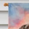 German Shorthaired Pointer Two Hearts House Flag Large Porch Sleeve Pole Decorative Outside Yard Banner Artwork Wall Hanging, Polyester, House Size