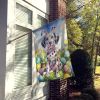 Dalmatian Easter Egg Hunt House Flag Large Porch Sleeve Pole Decorative Outside Yard Banner Artwork Wall Hanging, Polyester, House Size, Multicolor