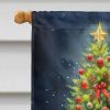 Lakeland Terrier and Santa Claus House Flag Large Porch Sleeve Pole Decorative Outside Yard Banner Artwork Wall Hanging, Polyester, House Size