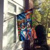 All American Greater Swiss Mountain Dog House Flag Large Porch Sleeve Pole Decorative Outside Yard Banner Artwork Wall Hanging, Polyester, House Size