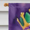 Vizsla King of Mardi Gras House Flag Large Porch Sleeve Pole Decorative Outside Yard Banner Artwork Wall Hanging, Polyester, House Size, Multicolor