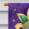 Havanese King of Mardi Gras House Flag Large Porch Sleeve Pole Decorative Outside Yard Banner Artwork Wall Hanging, Polyester, House Size, Multicolor