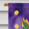 American Foxhound King of Mardi Gras House Flag Large Porch Sleeve Pole Decorative Outside Yard Banner Artwork Wall Hanging, Polyester, House Size