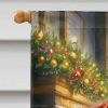 Beagle and Santa Claus House Flag Large Porch Sleeve Pole Decorative Outside Yard Banner Artwork Wall Hanging, Polyester, House Size, Multicolor
