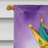 English Springer Spaniel King of Mardi Gras House Flag Large Porch Sleeve Pole Decorative Outside Yard Banner Artwork Wall Hanging, Polyester