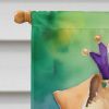 Lakeland Terrier King of Mardi Gras House Flag Large Porch Sleeve Pole Decorative Outside Yard Banner Artwork Wall Hanging, Polyester, House Size