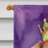 Brittany Spaniel King of Mardi Gras House Flag Large Porch Sleeve Pole Decorative Outside Yard Banner Artwork Wall Hanging, Polyester, House Size
