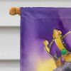 Portuguese Water Dog King of Mardi Gras House Flag Large Porch Sleeve Pole Decorative Outside Yard Banner Artwork Wall Hanging, Polyester, House Size