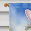 Maltipoo Easter Egg Hunt House Flag Large Porch Sleeve Pole Decorative Outside Yard Banner Artwork Wall Hanging, Polyester, House Size, Multicolor