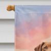 Chesapeake Bay Retriever Two Hearts House Flag Large Porch Sleeve Pole Decorative Outside Yard Banner Artwork Wall Hanging, Polyester, House Size
