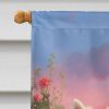 American Eskimo Two Hearts House Flag Large Porch Sleeve Pole Decorative Outside Yard Banner Artwork Wall Hanging, Polyester, House Size, Multicolor