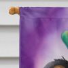 Collie King of Mardi Gras House Flag Large Porch Sleeve Pole Decorative Outside Yard Banner Artwork Wall Hanging, Polyester, House Size, Multicolor