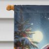 Chesapeake Bay Retriever and Santa Claus House Flag Large Porch Sleeve Pole Decorative Outside Yard Banner Artwork Wall Hanging, Polyester, House Size