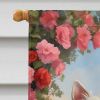 Westie Two Hearts House Flag Large Porch Sleeve Pole Decorative Outside Yard Banner Artwork Wall Hanging, Polyester, House Size, Multicolor