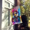Hippie Animal Eagle House Flag Large Porch Sleeve Pole Decorative Outside Yard Banner Artwork Wall Hanging, Polyester, House Size, Multicolor