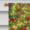 Shih Tzu and Santa Claus House Flag Large Porch Sleeve Pole Decorative Outside Yard Banner Artwork Wall Hanging, Polyester, House Size, Multicolor