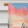 Siberian Husky Two Hearts House Flag Large Porch Sleeve Pole Decorative Outside Yard Banner Artwork Wall Hanging, Polyester, House Size, Multicolor