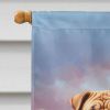 Shar Pei Two Hearts House Flag Large Porch Sleeve Pole Decorative Outside Yard Banner Artwork Wall Hanging, Polyester, House Size, Multicolor