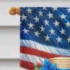 All American Irish Terrier House Flag Large Porch Sleeve Pole Decorative Outside Yard Banner Artwork Wall Hanging, Polyester, House Size, Multicolor