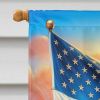 All American Beagle House Flag Large Porch Sleeve Pole Decorative Outside Yard Banner Artwork Wall Hanging, Polyester, House Size, Multicolor