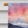 Alaskan Malamute Two Hearts House Flag Large Porch Sleeve Pole Decorative Outside Yard Banner Artwork Wall Hanging, Polyester, House Size, Multicolor