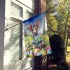 American Hairless Terrier Easter Egg Hunt House Flag Large Porch Sleeve Pole Decorative Outside Yard Banner Artwork Wall Hanging, Polyester