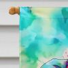 Hippie Animal Elephant House Flag Large Porch Sleeve Pole Decorative Outside Yard Banner Artwork Wall Hanging, Polyester, House Size, Multicolor