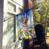 Anatolian Shepherd Dog Easter Egg Hunt House Flag Large Porch Sleeve Pole Decorative Outside Yard Banner Artwork Wall Hanging, Polyester, House Size