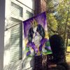 Japanese Chin King of Mardi Gras House Flag Large Porch Sleeve Pole Decorative Outside Yard Banner Artwork Wall Hanging, Polyester, House Size