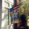 All American Cairn Terrier House Flag Large Porch Sleeve Pole Decorative Outside Yard Banner Artwork Wall Hanging, Polyester, House Size, Multicolor